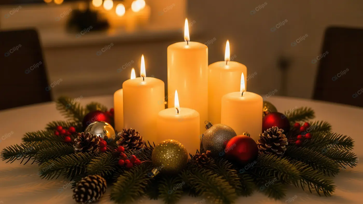 Elegant Advent Wreath Glow