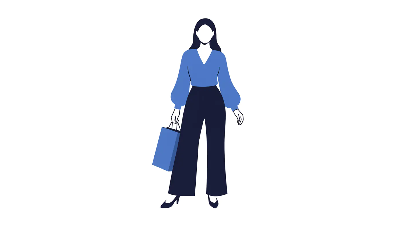 Stylish Shopper Vector Illustration