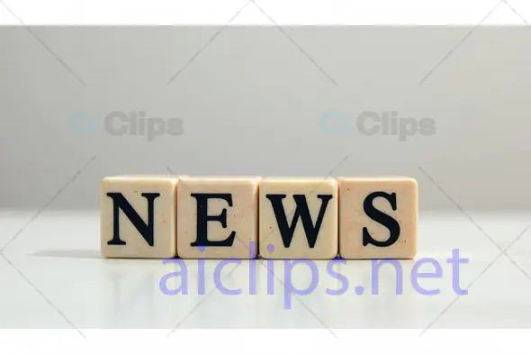 News Blocks on White Background