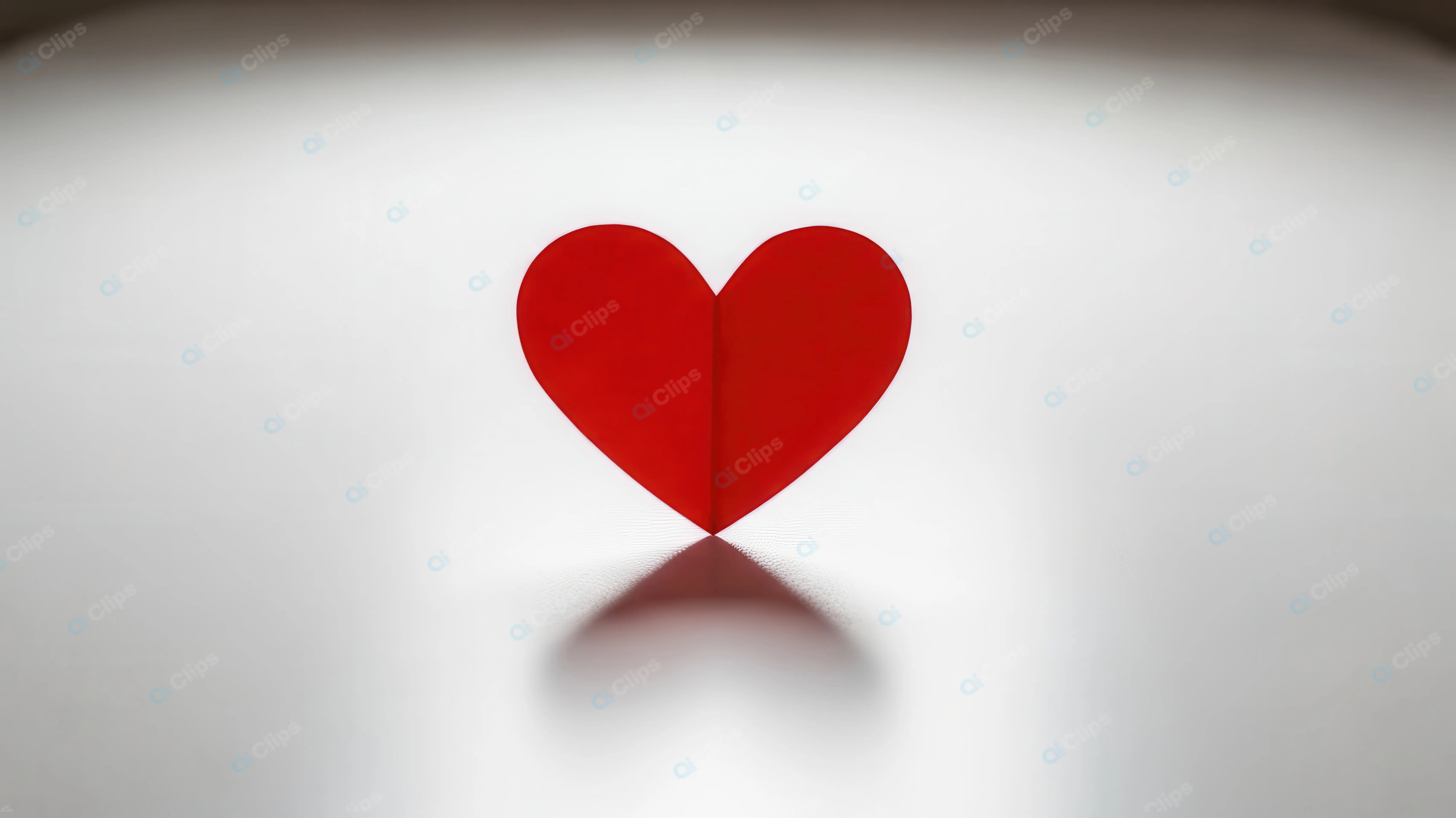 Symbolic Red Heart on a Serene Background