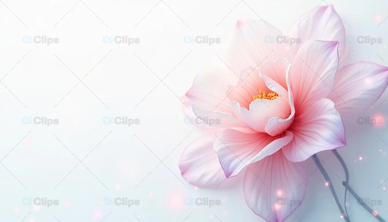 Delicate Pink Flower with Soft Glow