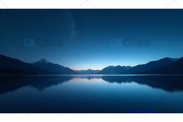Starry Night Over Serene Mountain Lake