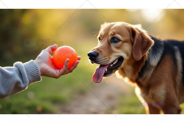 Dog Playing with Ball