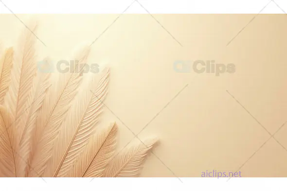 Soft Beige Feather Arrangement Background