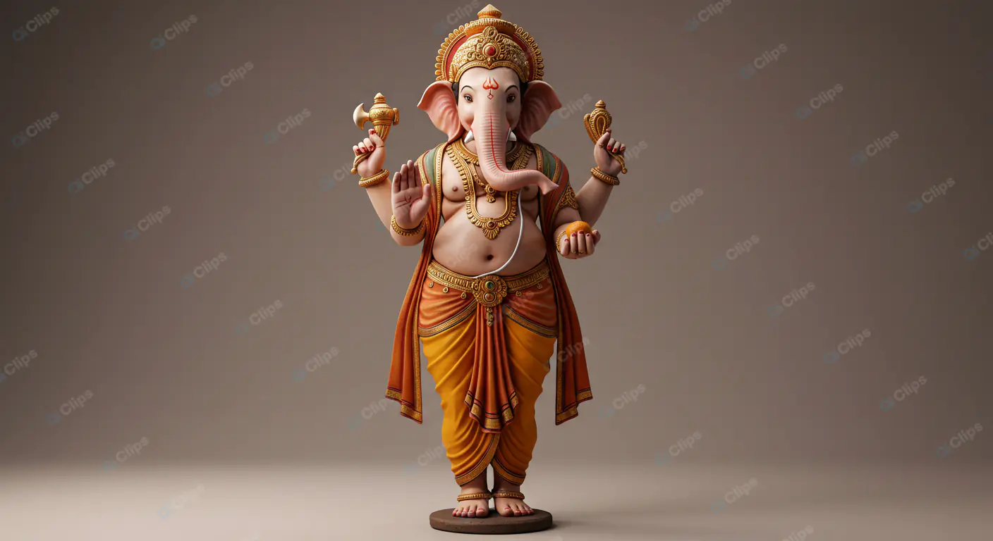 Ganesha Idol in Ornate Regalia