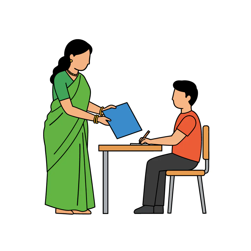 Indian Education Vector Illustration