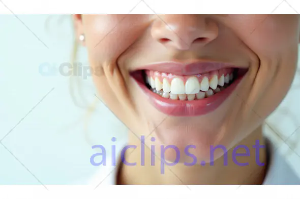 Smiling Woman Close-Up of Teeth