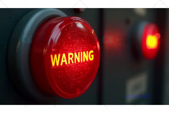 Red Warning Light Button