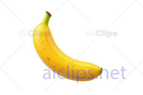 Realistic 3D Model of a Yellow Banana