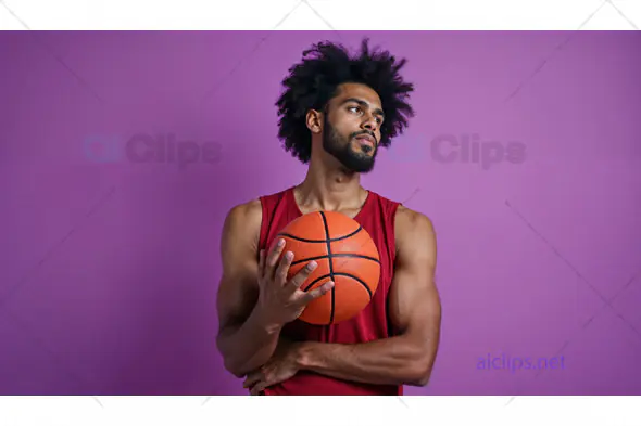 Basketball Player Holding Ball