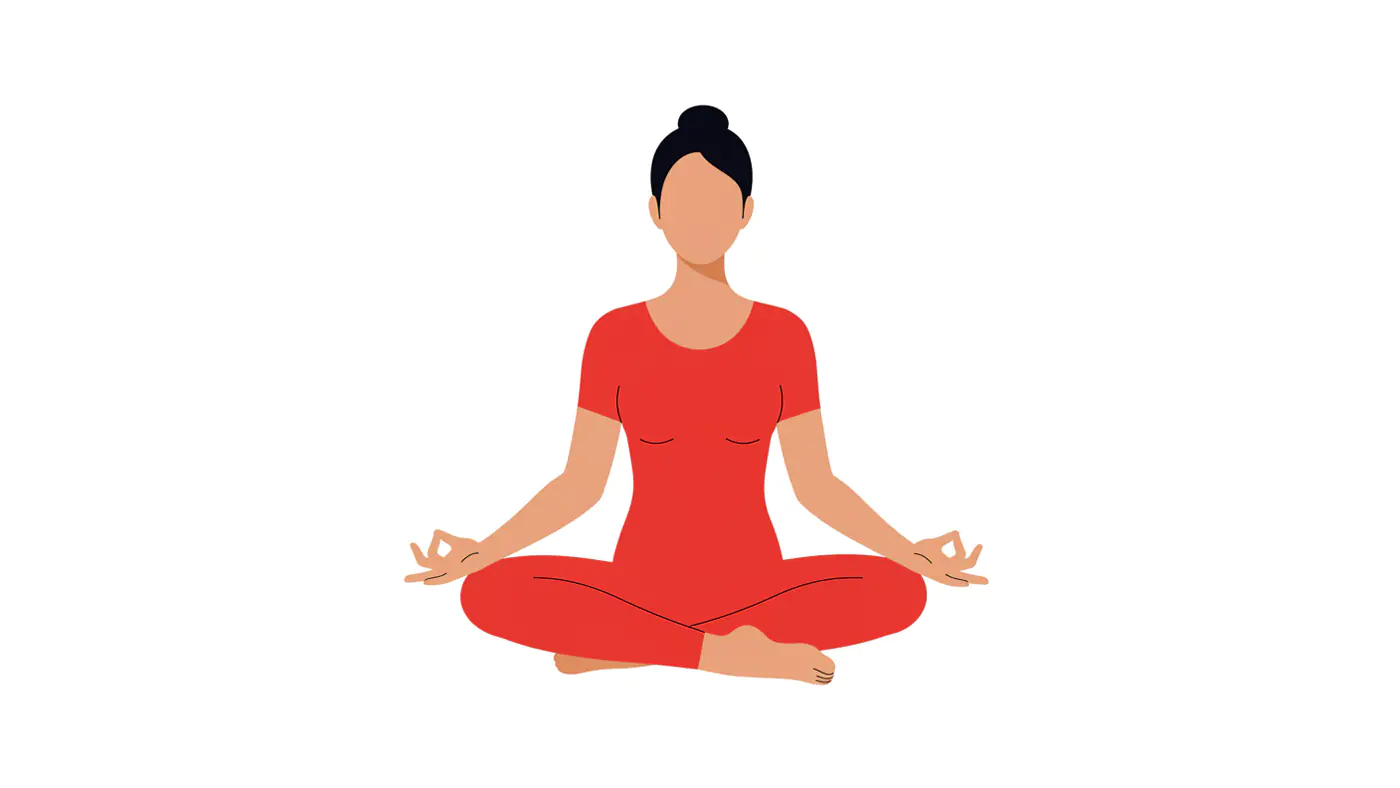 Stylized Meditation Vector Graphic