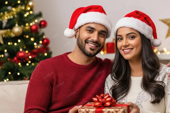 Warm Holiday Portrait at Home