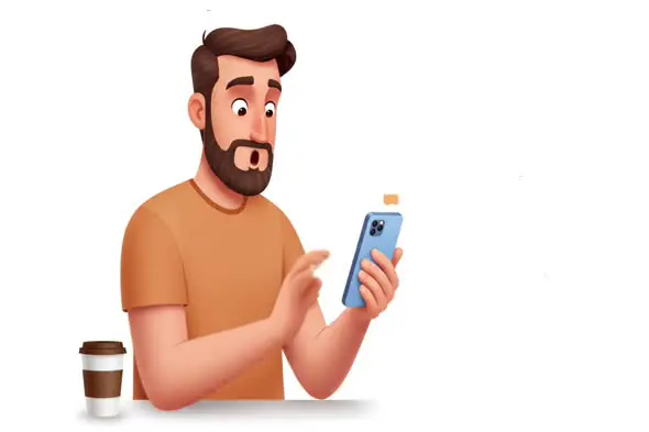 Modern Man Engaging with Smartphone