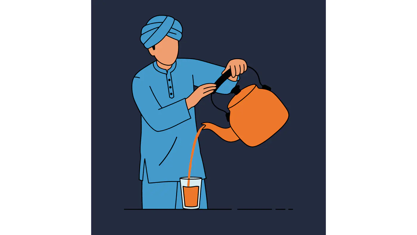 Chai Wallah Vector Illustration
