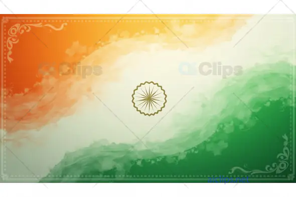 Indian Tricolor Flag Design with Ashoka Chakra
