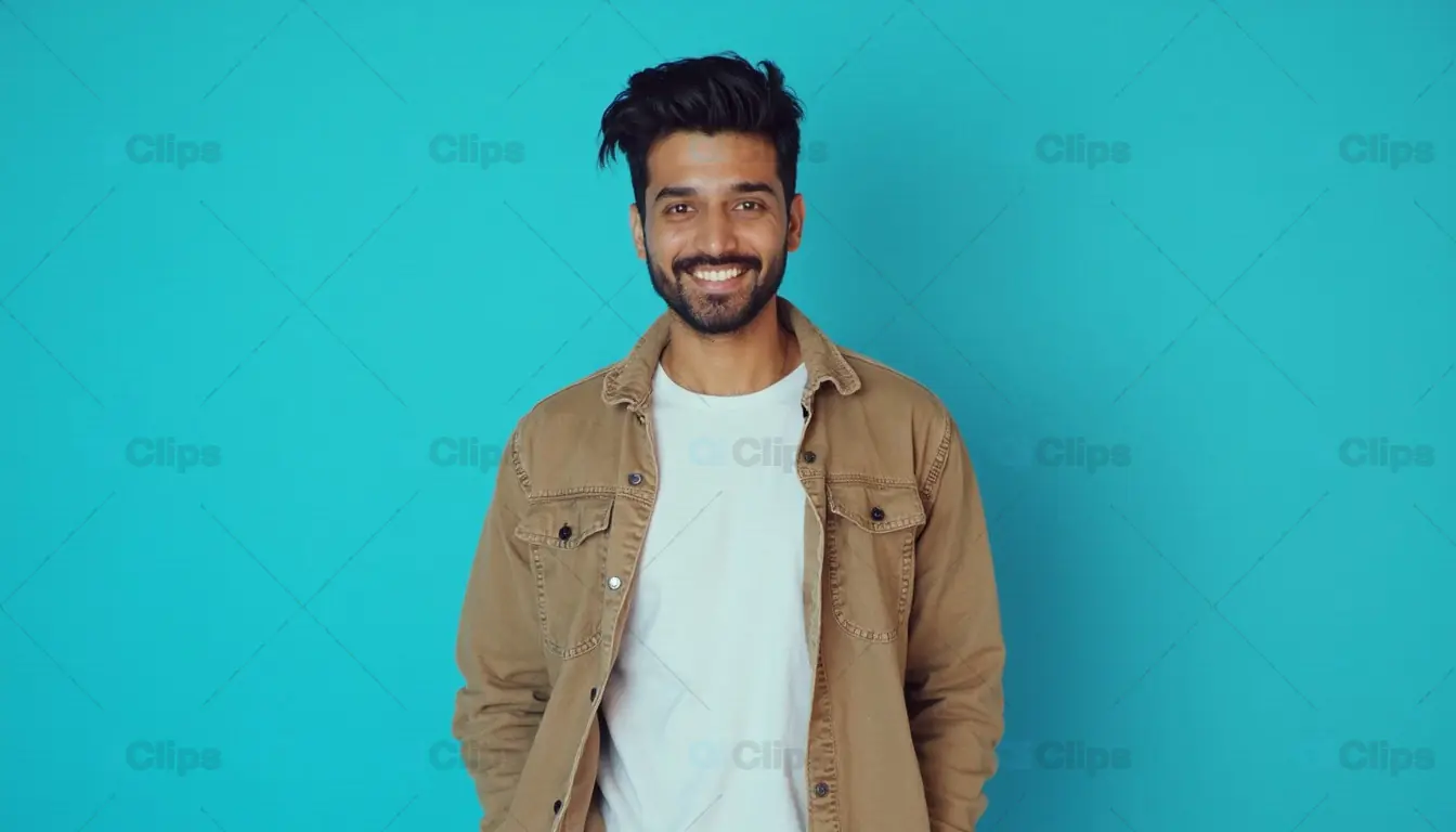 Smiling Man with Casual Style