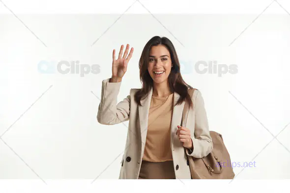 Professional Woman Waving Hello