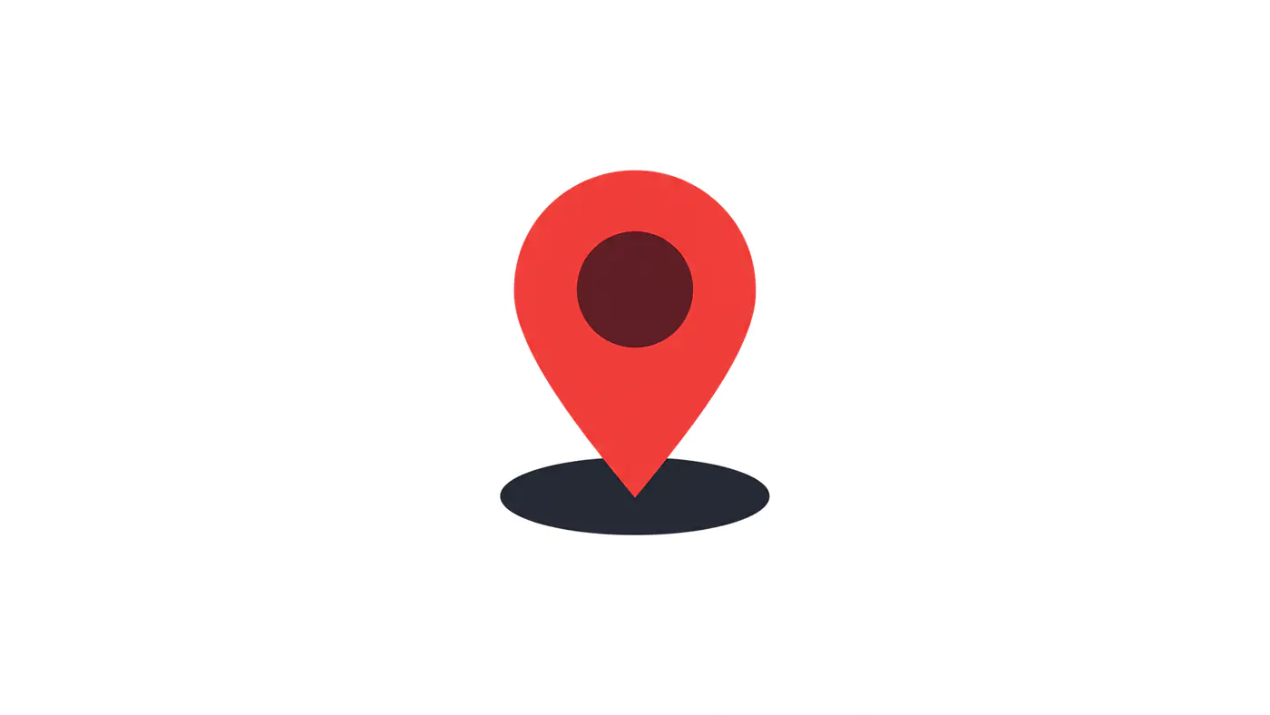 Vibrant Red Location Pin Icon