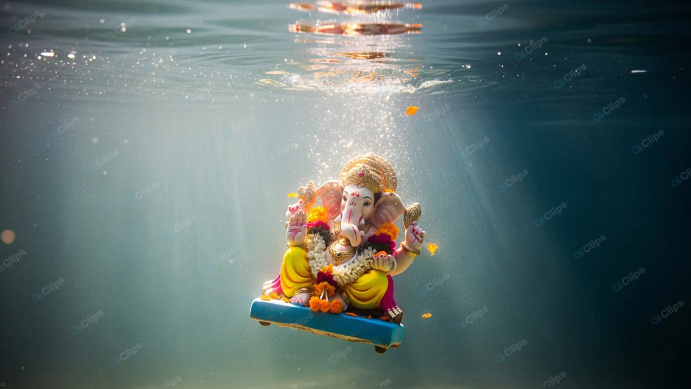 Underwater Ganesha: Ethereal Immersion Ritual