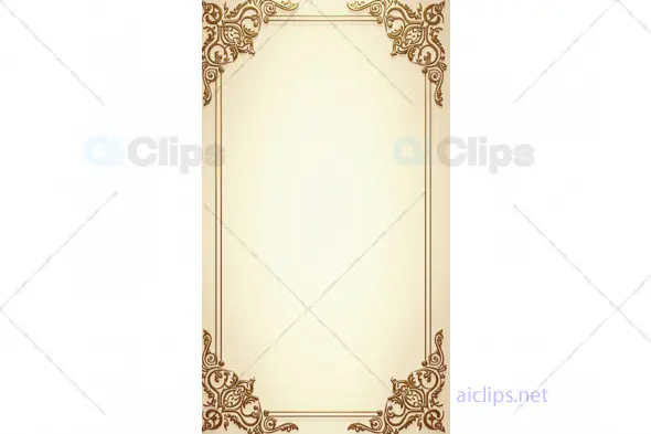 Elegant Ornate Gold Frame Invitation Background