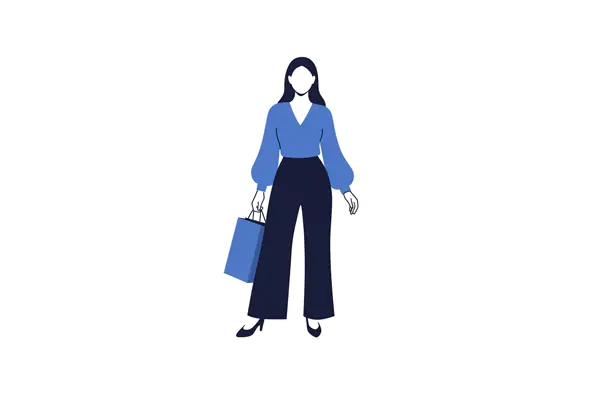 Stylish Shopper Vector Illustration
