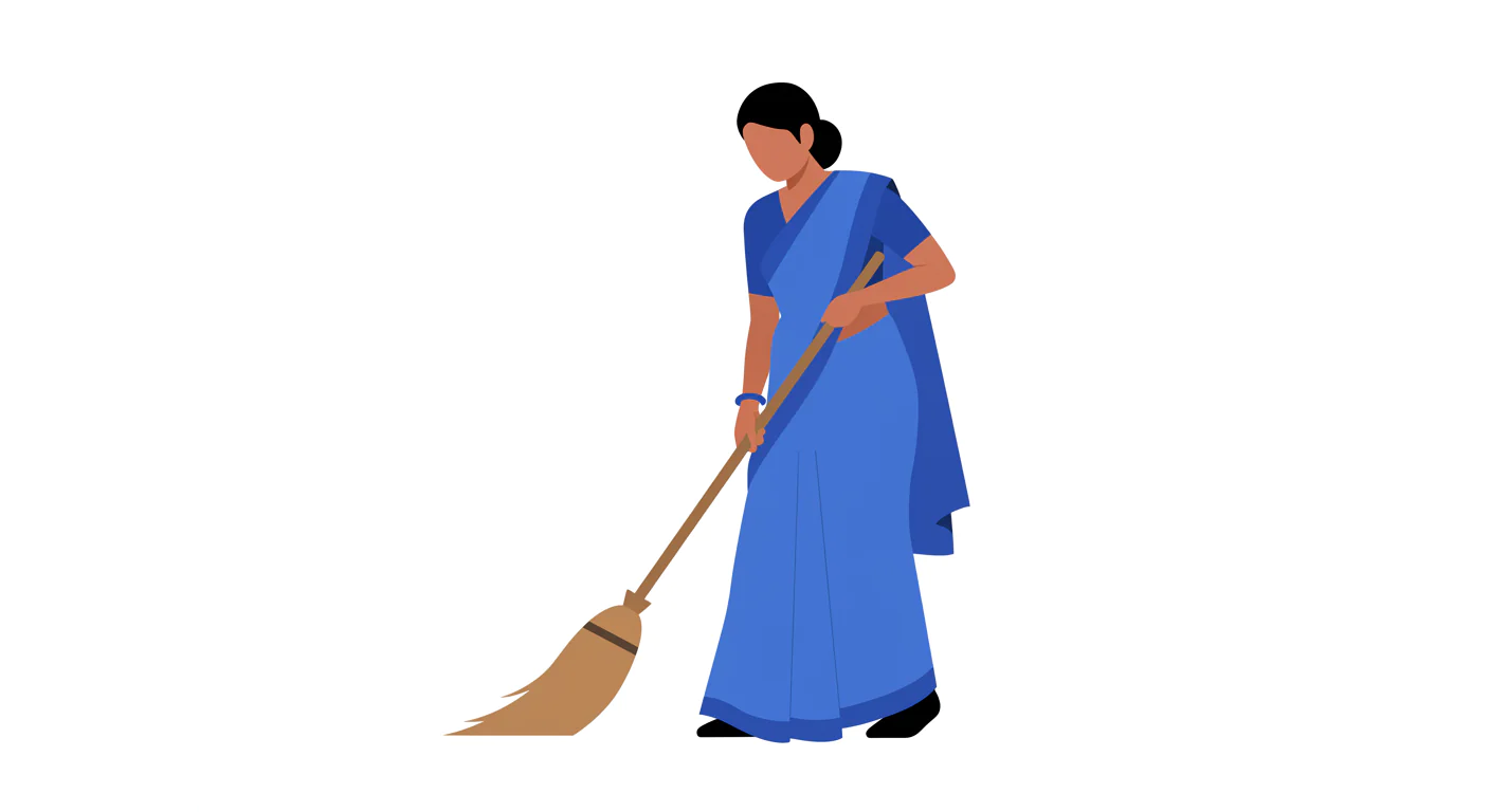 Traditional Sweeping Figure Vector