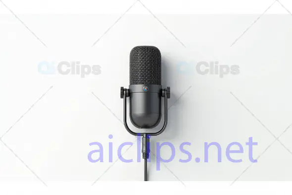 Studio Microphone Isolated on White Background