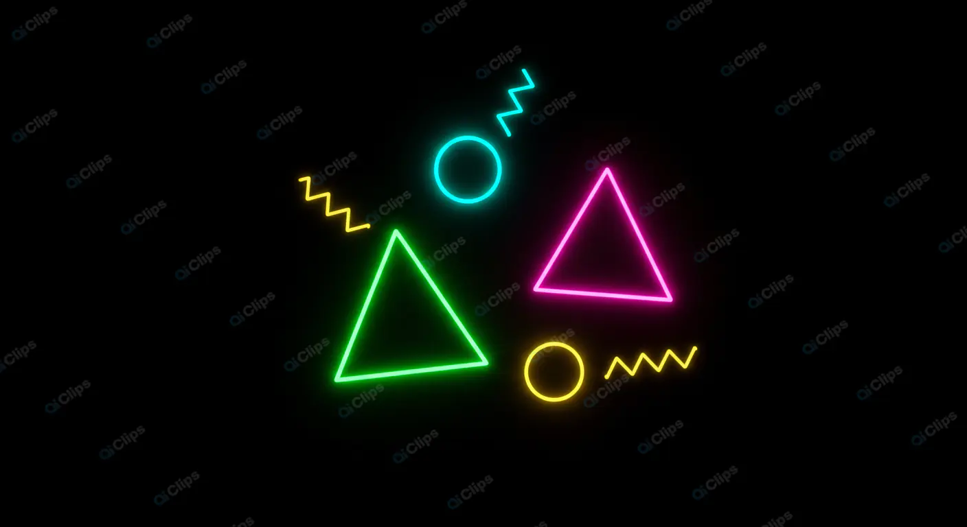 Neon Geometric Shapes
