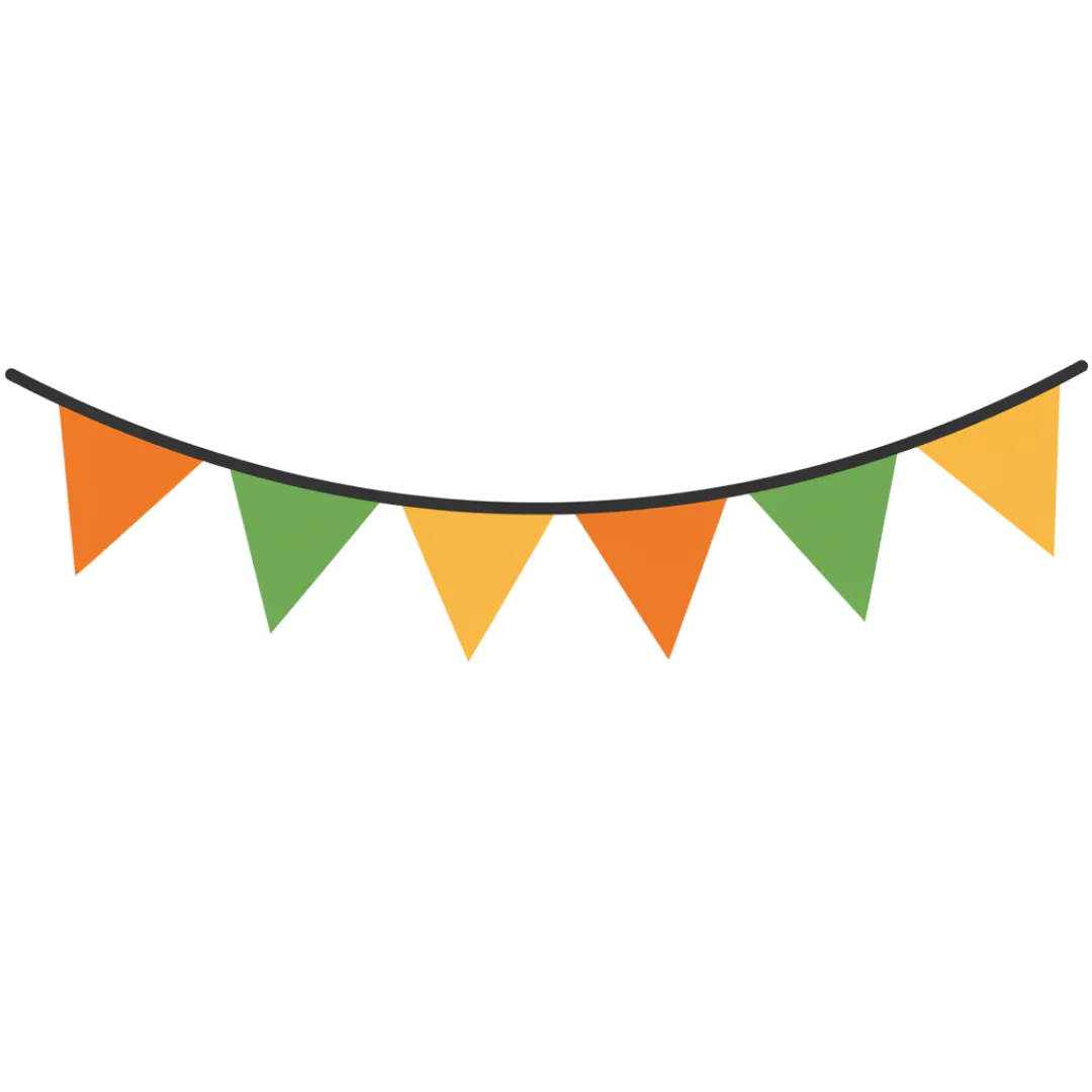 Tri-Color Pennant Banner Vector