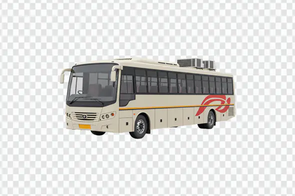 Luxury Tour Bus with Air Conditioning PNG Clipart