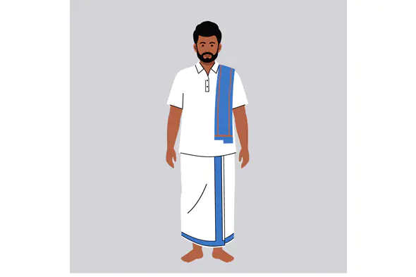 South Indian Man Vector Illustration