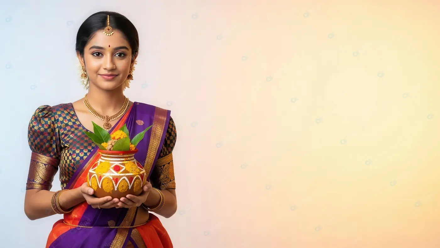 Auspicious Offering in Silk Saree