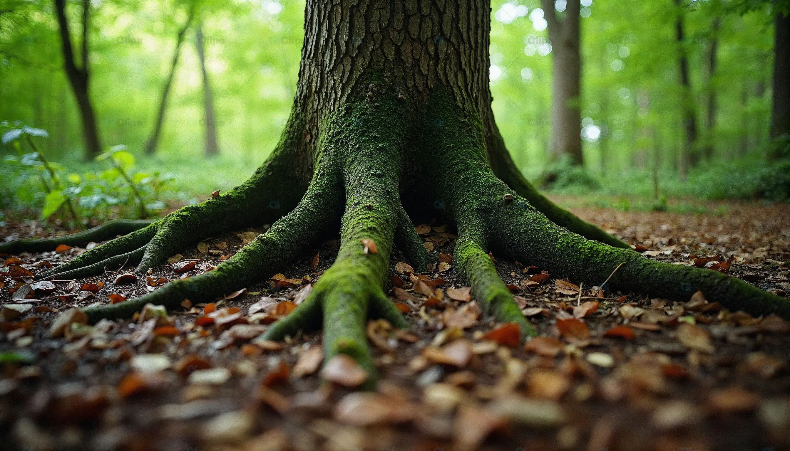 Moss-Covered Tree Roots