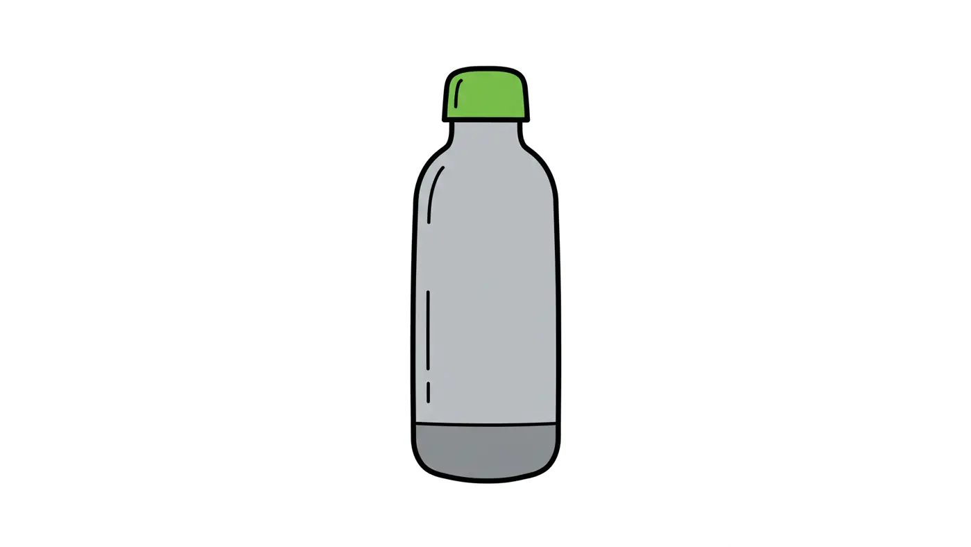 Minimalist Water Bottle Vector