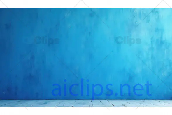 Blue Textured Wall and Tiled Floor Background