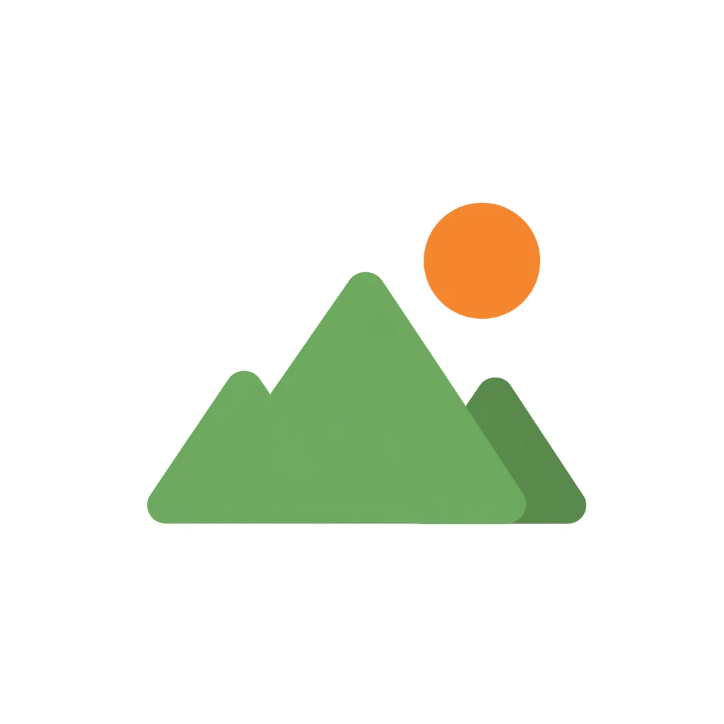 Minimalist Mountain Sunrise Icon