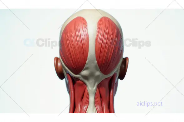 Posterior View of Human Head Muscles