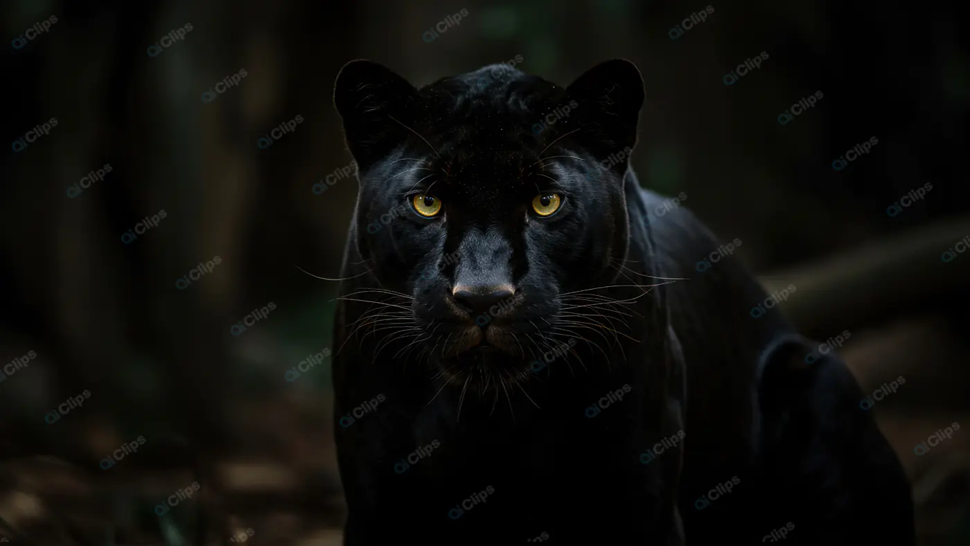 Intense Black Panther Gaze