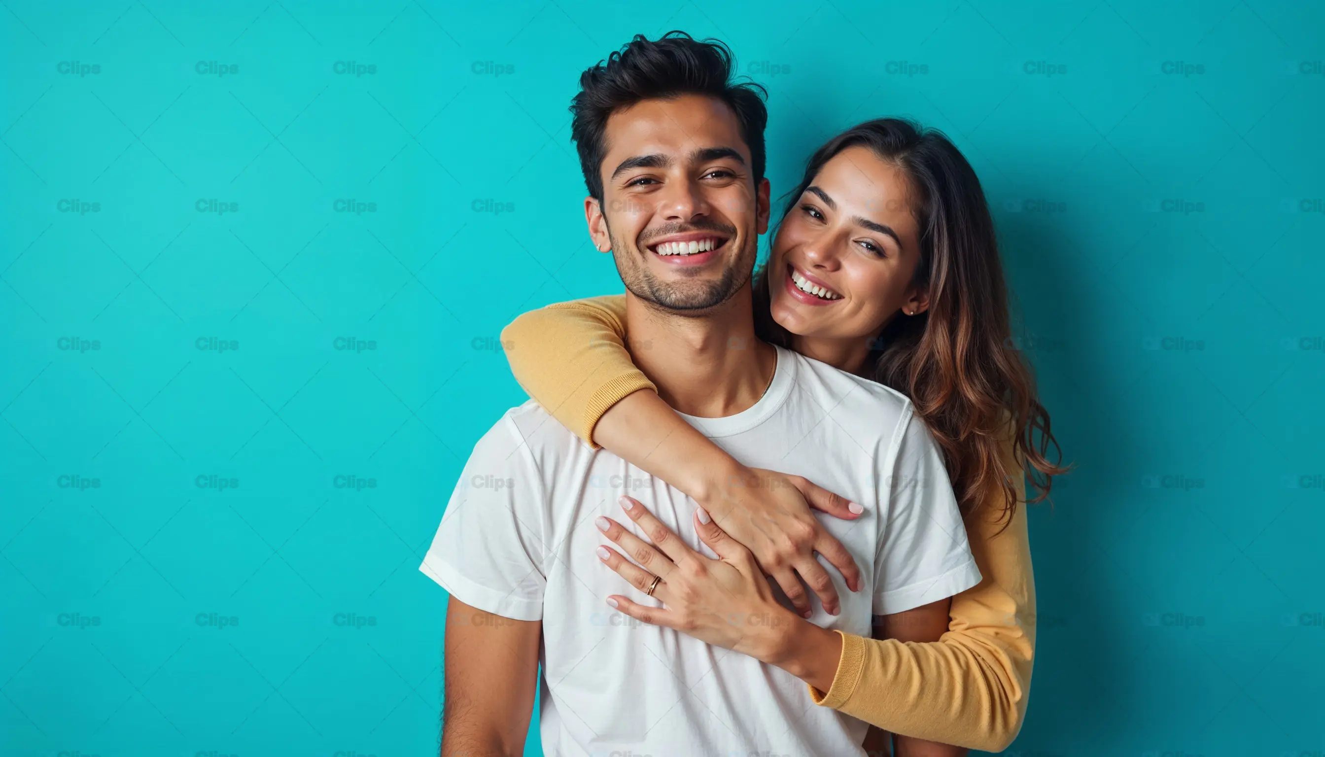 Happy Couple Embracing