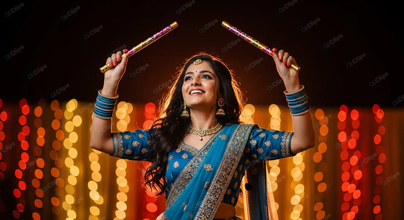 Exuberant Navratri Dancer