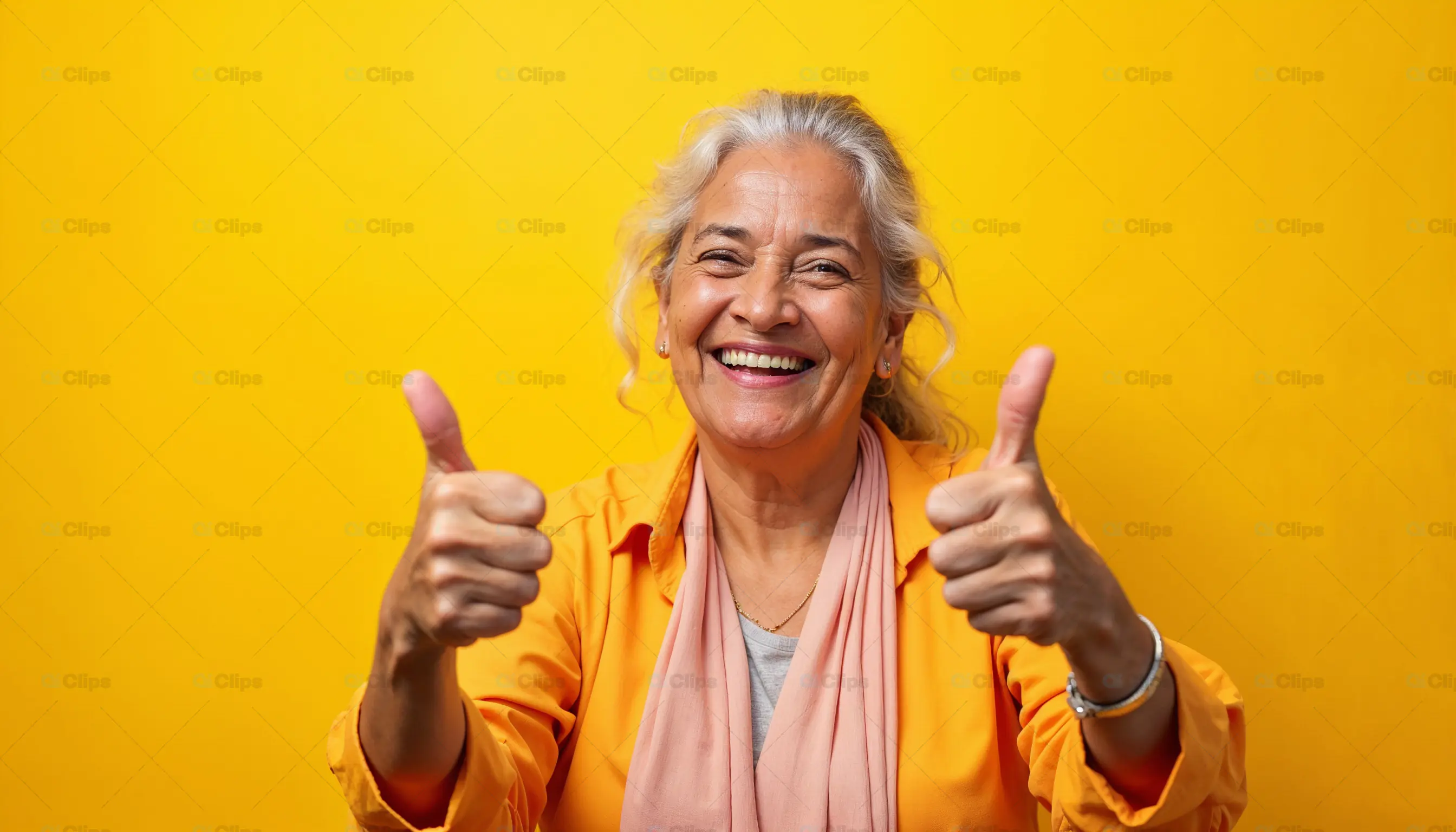 Senior Woman Giving Thumbs Up