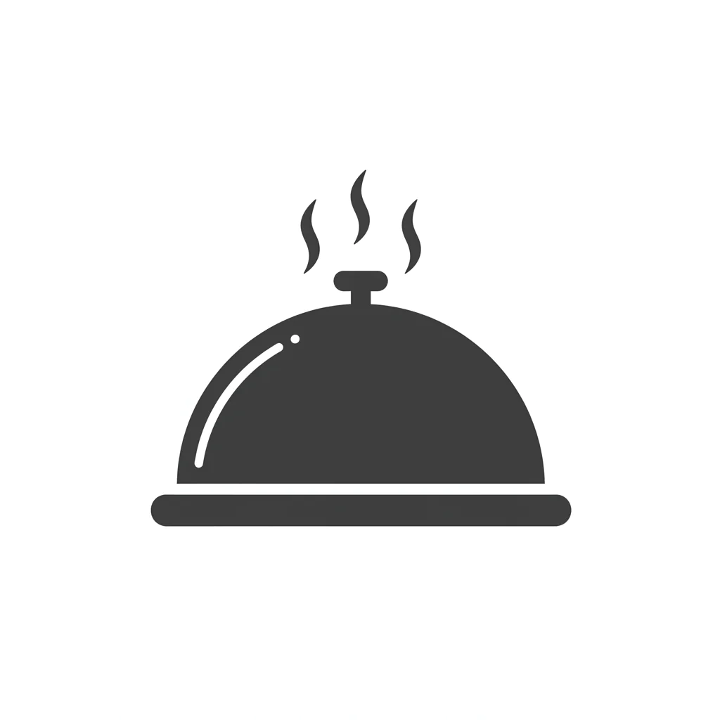 Steaming Food Cloche Icon