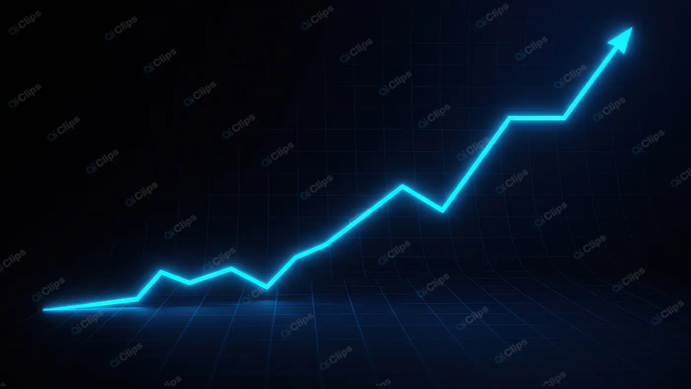 Neon Blue Growth Chart
