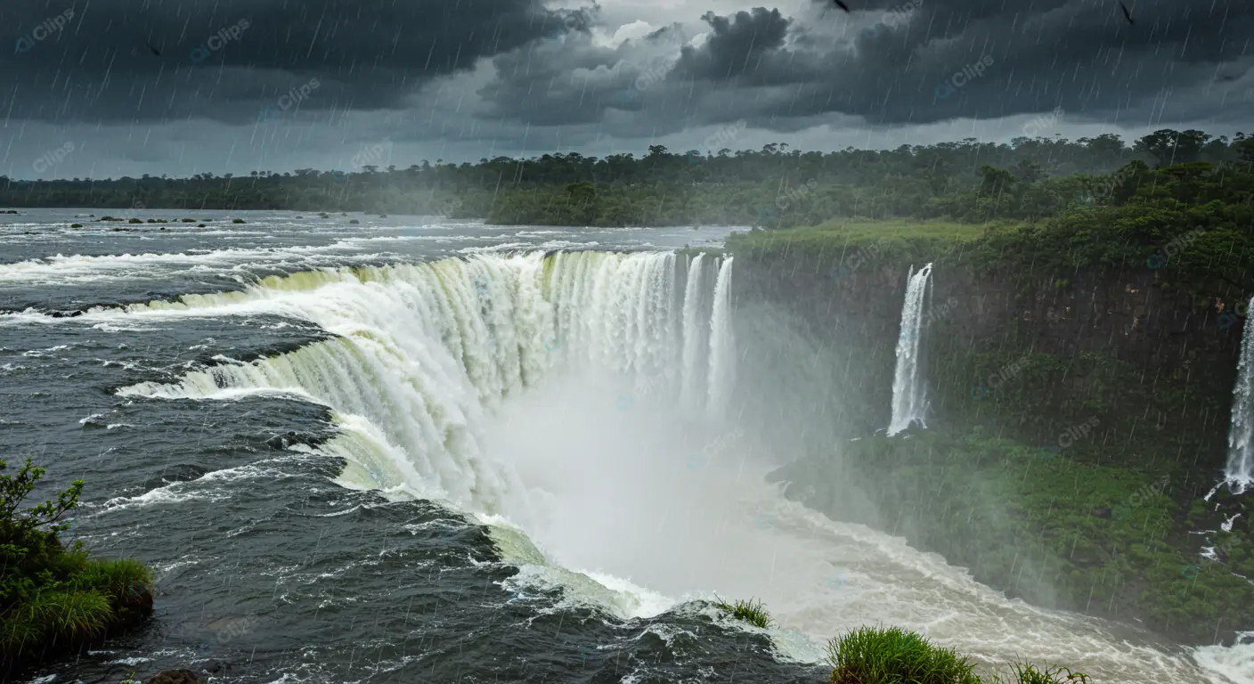 Stormy Waterfall Vista