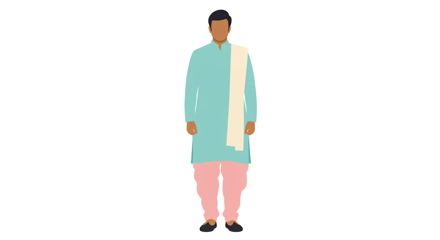 Elegant Indian Attire Vector
