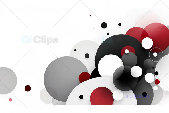 Abstract Red and Black Circle Pattern