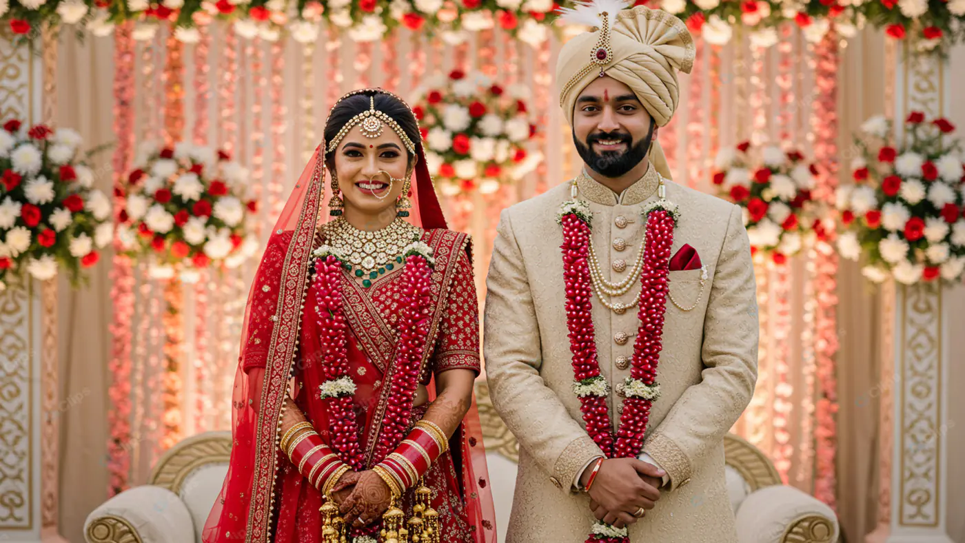 Resplendent Indian Wedding Couple