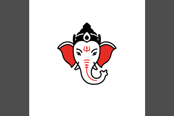 Sleek Ganesha Icon Design
