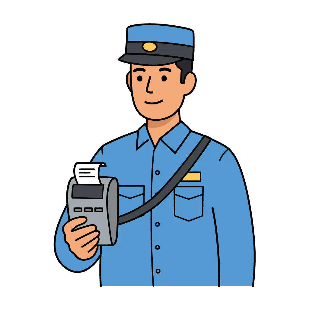 Parking Attendant Vector Graphic
