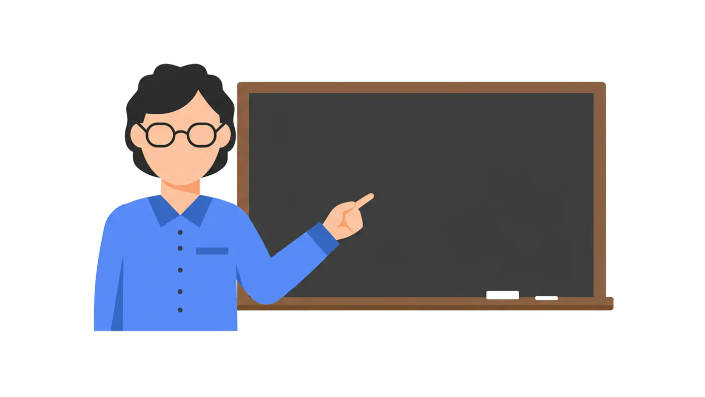 Instructive Educator Vector Graphic